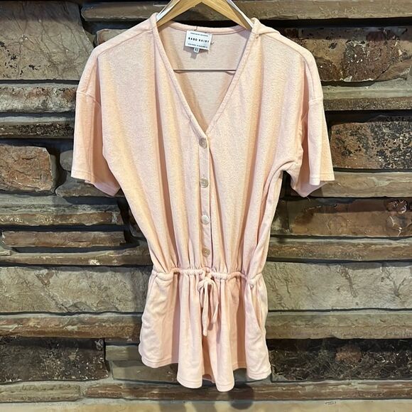 Sabo Skirt Pink Terrycloth Romper - Picture 1 of 9